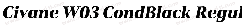 Civane W03 CondBlack Regular字体转换